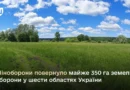 Ministerstvo obrany Ukrajiny vrátilo 350 hektarů půdy v šesti regionech Ukrajiny